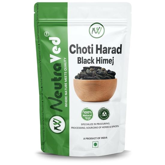 

NeutraVed Choti Harad, Kali Harad, Black Himej, Myrobalan, Terminalia Chebula Small Hard Whole - 350g