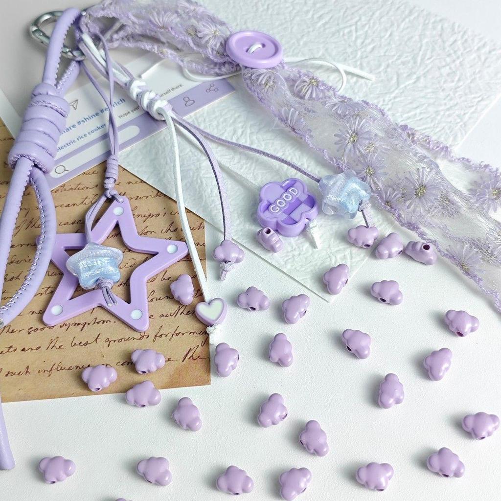 Kleine Acryl-Wolken-Herz-Perlen für DIY-Schmuck und Anhänger