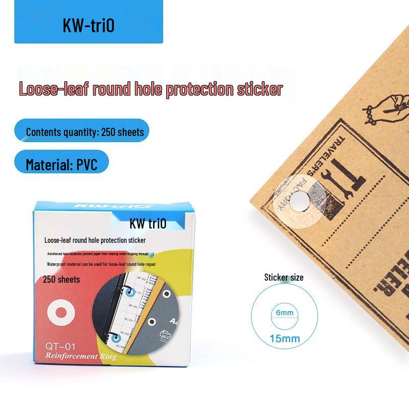 

Kede You Transparent Donut Hole Repair Stickers for Loose-Leaf Binding