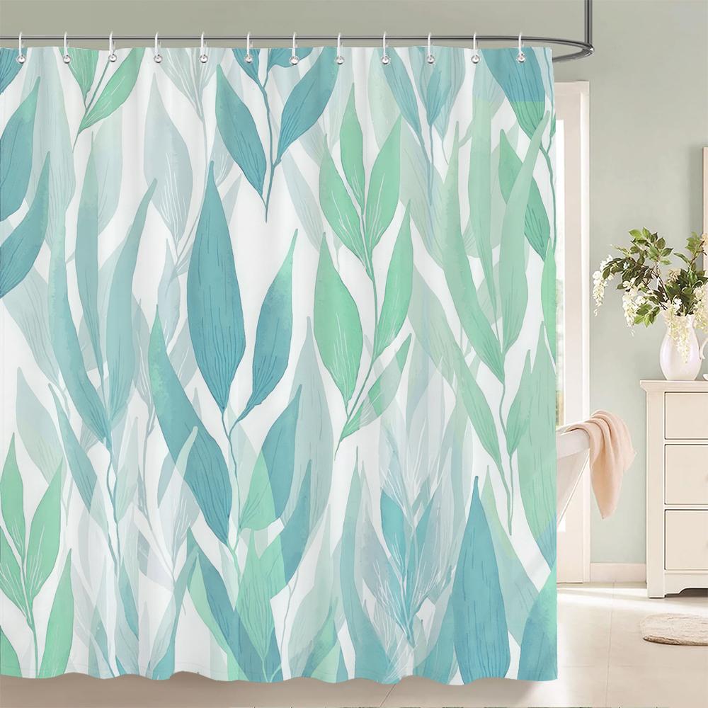 Colorful Beautiful Flowers Bath Curtain Waterproof Fabric Shower Curtains Floral Rose Printing Bathroom Screen Decor with Hooks