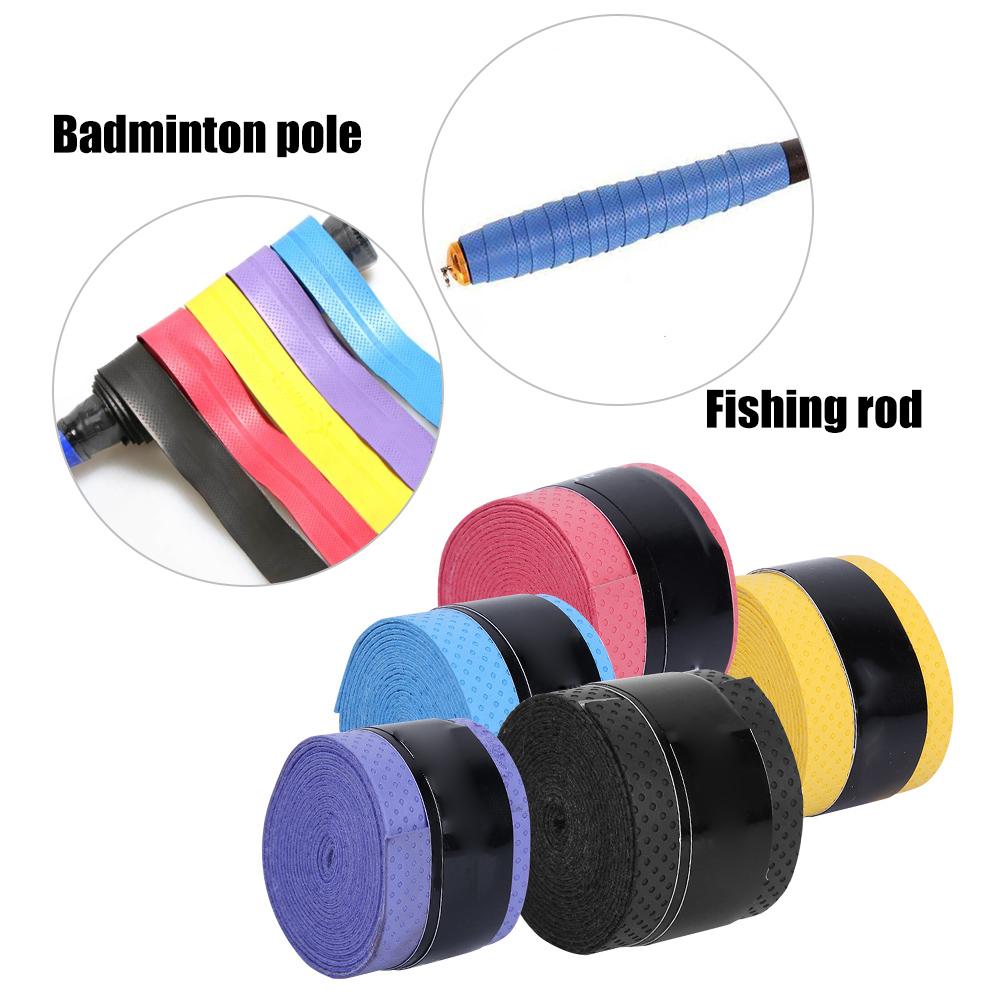 60Pcs PU Anti Slip Sweatbands Tape Sports Equipment for Fishing Rods Badminton Tennis Racket
