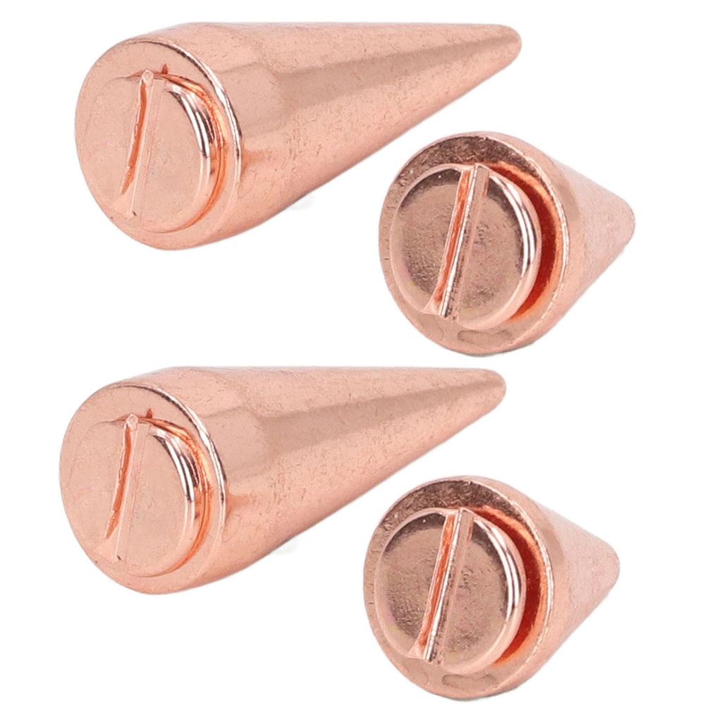 10 buc. șuruburi cu șuruburi de conuri punk, din metal auriu roz, nituri galvanizate, pentru piele de bricolaj