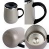 GRANDTIES Premium Vacuum Insulated 19 Easy Sliding Stainless Double Wall Vacuum Insulated Popular In the Office Mug, Colors, 460ml, Open/Close Lid,