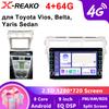 Android for Toyota Vios Belta Yaris Sedan Radio Automotive Multimedia Player GPS 4G 8Core Navigation Wireless Carplay DSP Car Audio