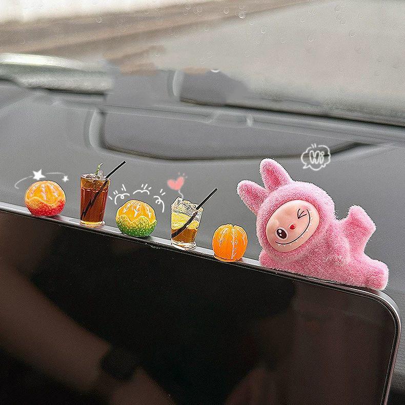 Labu Car Decoration 2025 New Internet Celebrity Interior Accessories Cute Cloth Doll Labu Car Plush Doll