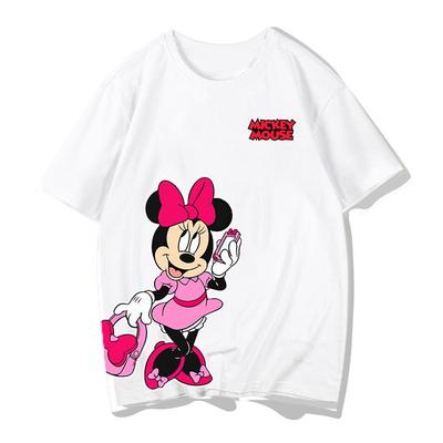 Mus Bomuld Unisexs Bomulds T-shirt Sommer Ny Unisexs og Dame Par Oversized Afslappet Streetwear