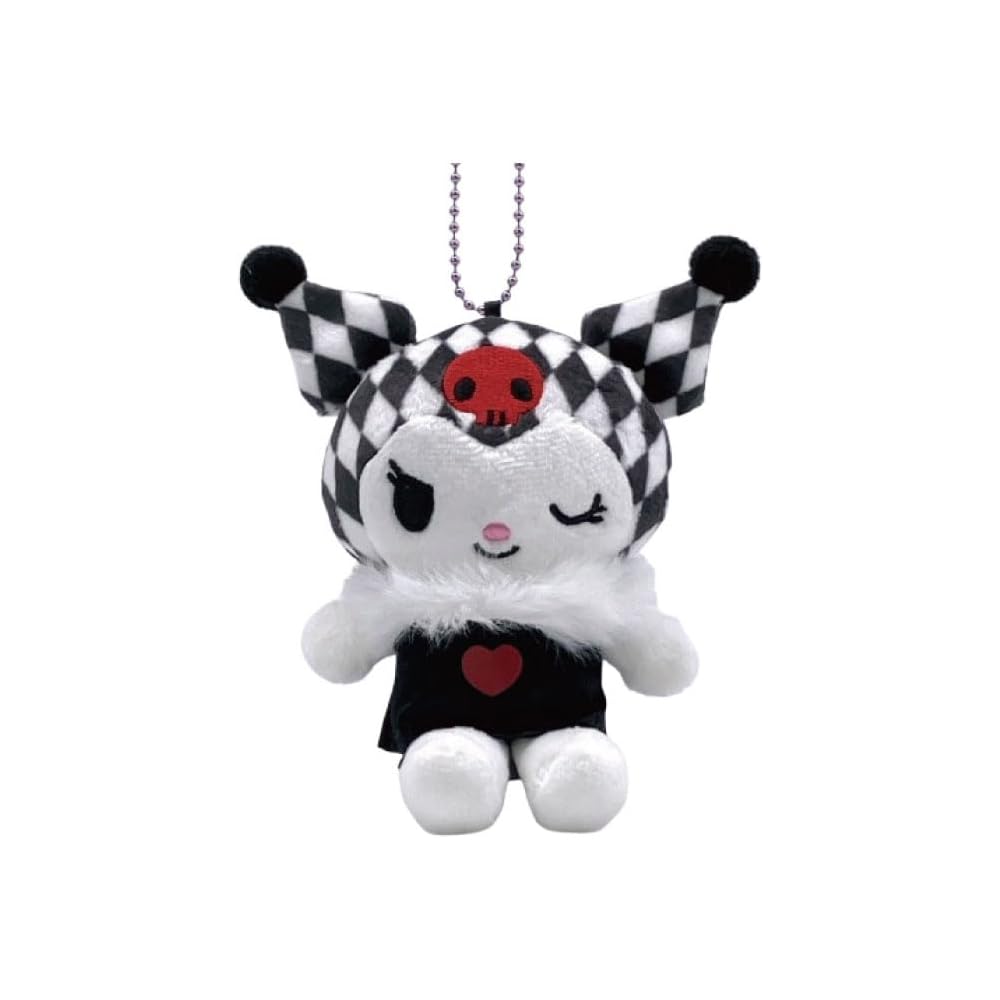 Nakajima Corporation My Melody Kuromi Mascot Collection Kuromi Argyle Plush Toy 13x7.5x6 cm