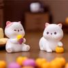 Cute Mini Cat Ornament Cartoon Kitten Statue Cat Figurines Miniatures  Fairy Garden Decorations