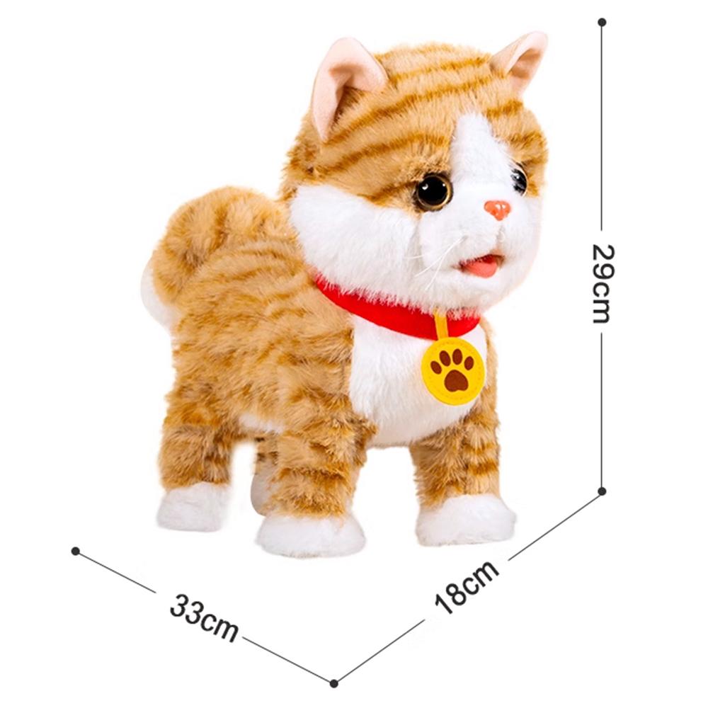 Electronic Interactive Plush Toy with Remote Control Leash Realistic Robot Puppy Toy for Ages 4 Up