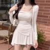Korean Dongdaemun Slimming Sexy Style Camisole Cardigan & Skirt Set