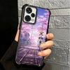 Anime Aesthetic Scenery Plating Phone Case For Xiaomi Redmi Note 14 15 Pro Plus 13 12 11 11S 11T 10 9S 9 5G Anti-Fall Airabag Co