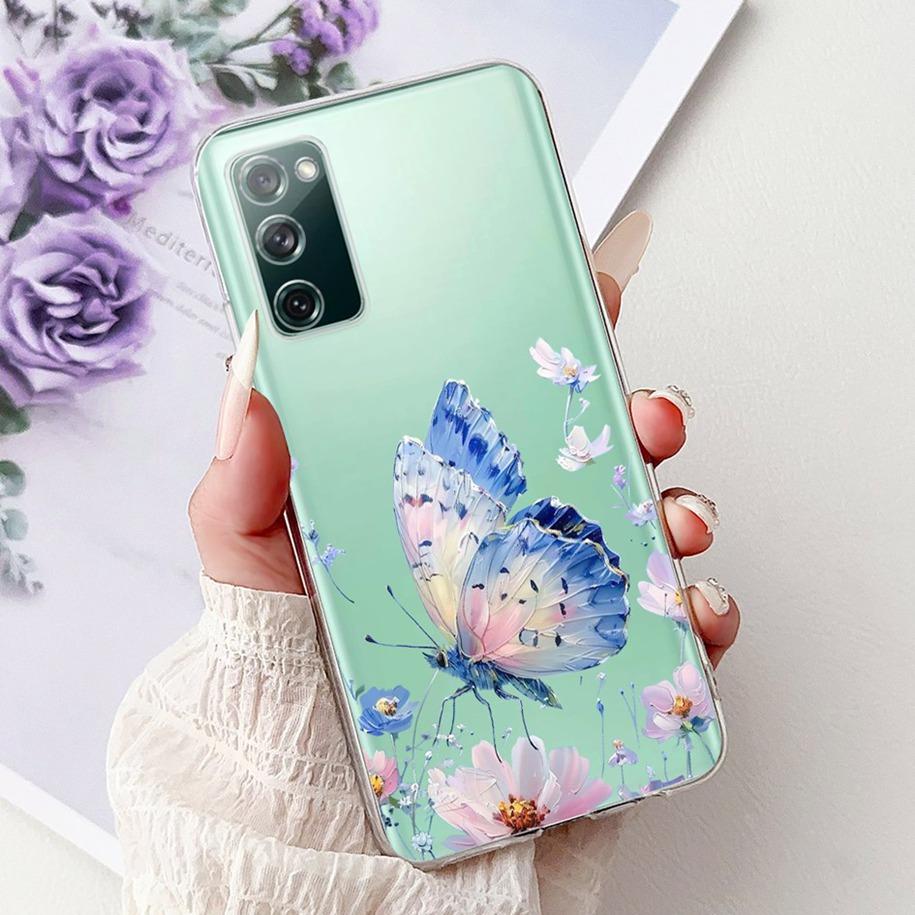 For Samsung Galaxy S20 FE Case SM-G780F S20FE Cover Popular Flower Soft Silicone Cases For Samsung S20 Fan Edition S20Lite Funda