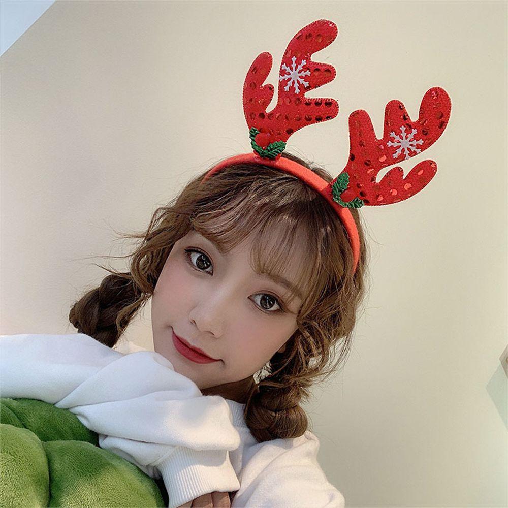 Antlers Hair Accessories Christmas Headbands Christmas Decorations Reindeer Headwear Xmas Hairband