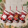 Large Christmas Stocking for Fireplace For Hanging with Santa Design Spacious Fabric Stocking for Holiday Decor