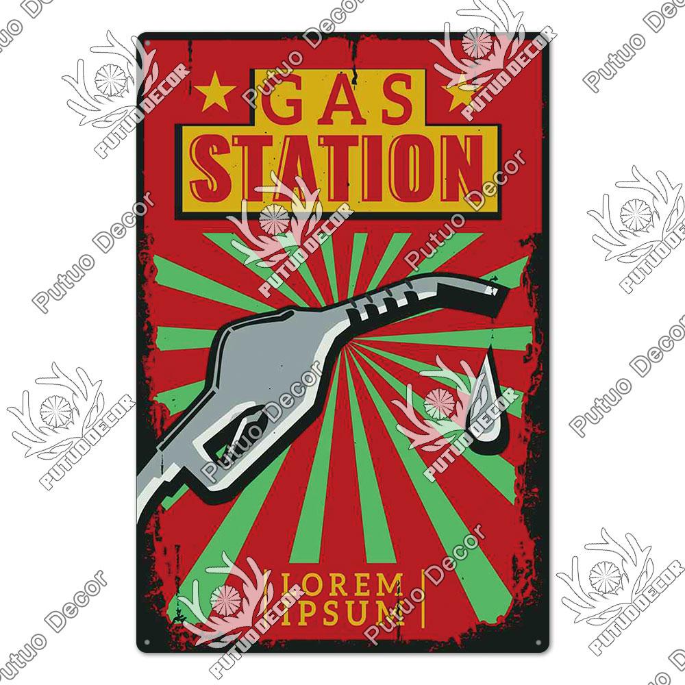 Decor Tire Shop Vintage Tin Sign Plaque Metal Iron Plate Wall Adornment for Garage Gas Station Car Sale Repair Poster