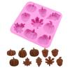 Fall Silicone Mold For Halloween Thanksgiving Pumpkin Maple Leaf Acorn Shape Chocolate Jummy Candy Cookies Mold Harvest Theme