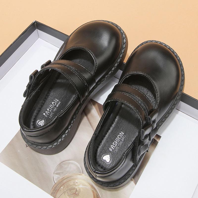 Spring and Autumn New All-match Girls Soft-soled Non-slip Performance Comfortable Leather Shoes