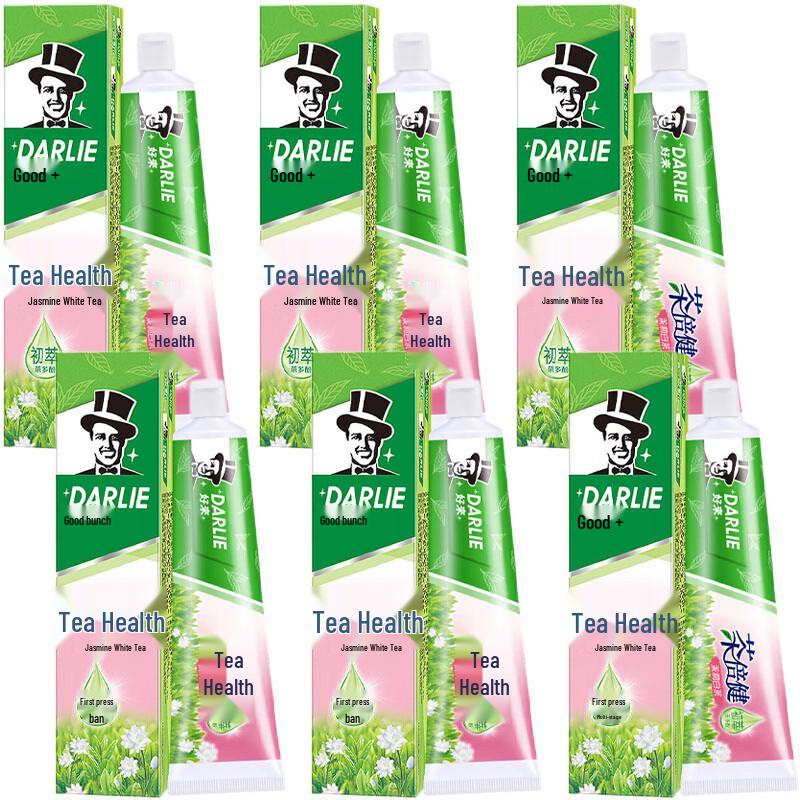 Hawley Tea Fresh Jasmine White Tea Toothpaste 6-Pack with Vinda Tissues
