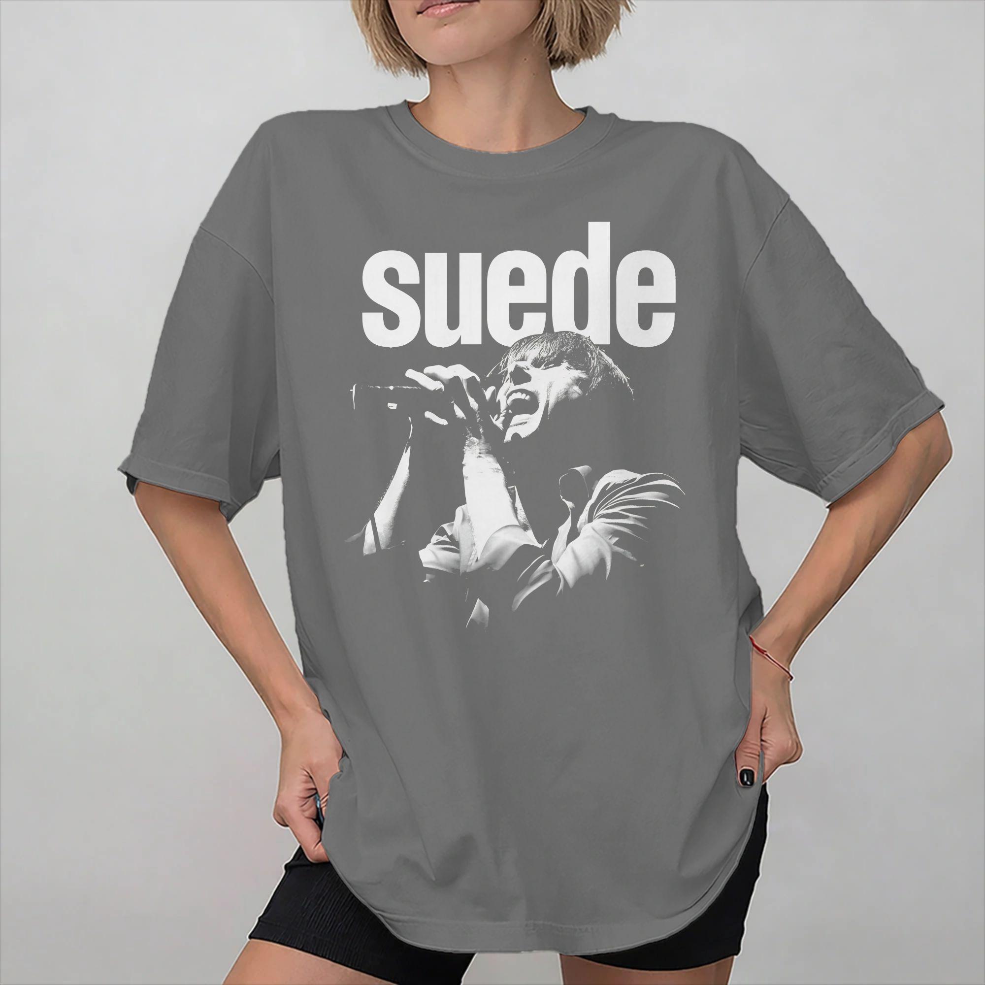 

Suede rock band Merch Unisex Women T Shirts Pure Cotton Tee Graphic Printed Tshirt Clothes 4XL