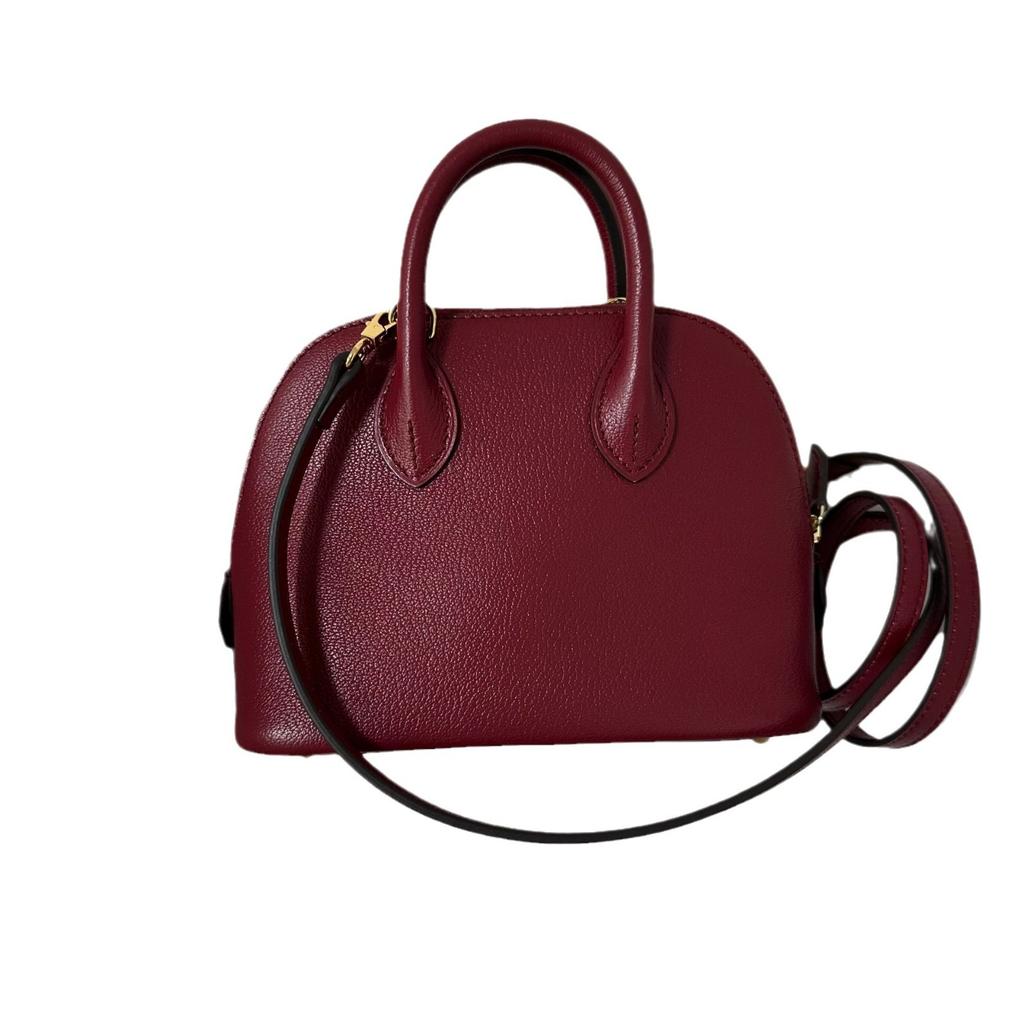 Neue französische Schafsmuster erste Schicht Rindsleder Mini-Leder-Schalen-Tasche Schulter-Crossbody-kleine Tasche Handtasche Bowlingtasche