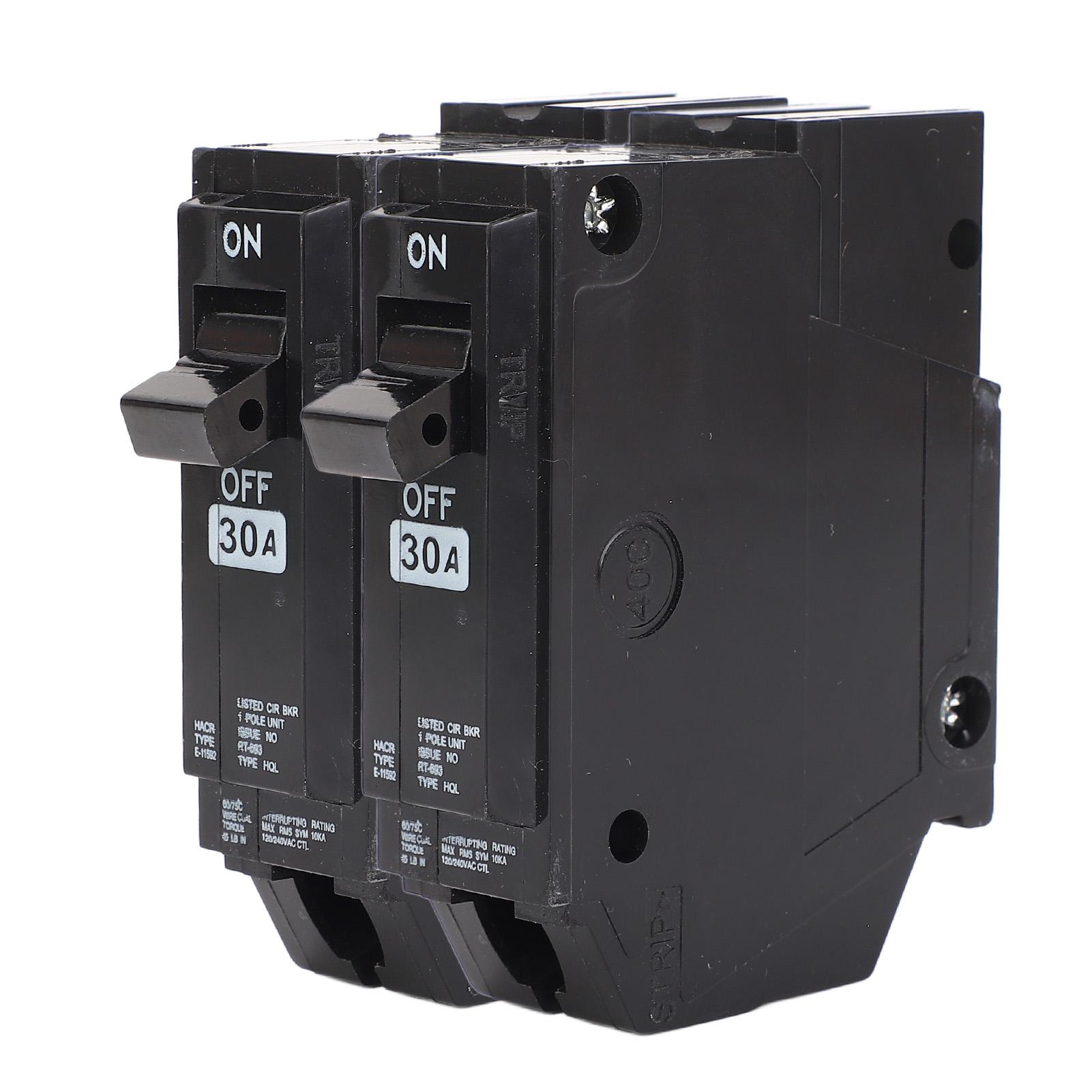 

2Pcs Plug in Circuit Breaker 30A 1P Miniature Household Air Switch Protector Accessories