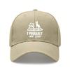 [Dog Lover Baseball Cap] Cream Letter Print Polyester Adjustable Breathable Casual Outdoor Sports Baseball Hat For Men Women