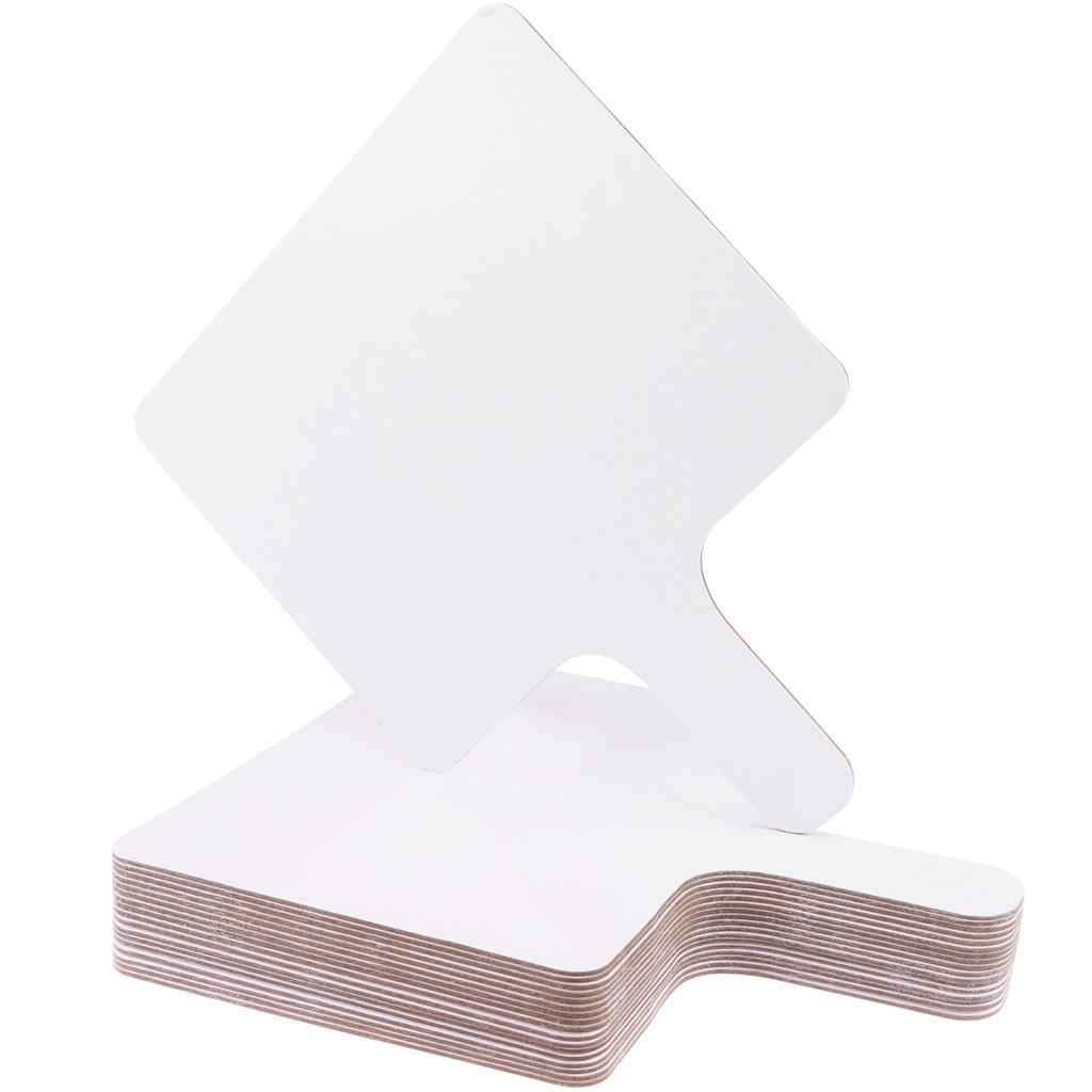 18 Pcs Dry Erase Answer Paddles, Handheld Double Sided Paddles Mini White Boards Small White Board Dry Erase Signs