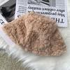 Plush Plush Bucket Hat Warm Basin Sun Cap Winter Fisherman Cap  for Women