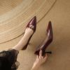 Décolleté da donna color albicocca rosso vino tacco alto taglia piccola grande 32 48