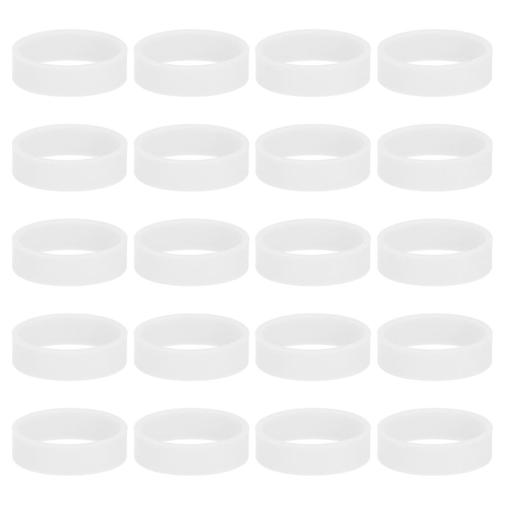 10/30/50 Stück 20mm Silikon-Gummibänder Elastische Bänder Rutschfest 1,22" Flache Elastische Gummi-Wickelbänder für Bücher Kunst Kordel-Wickler