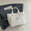 Canvas Women's Bag Simple Letter Printed Handbag Large Capacity Tote Bag Canvas Shoulder Bag Bento Bag