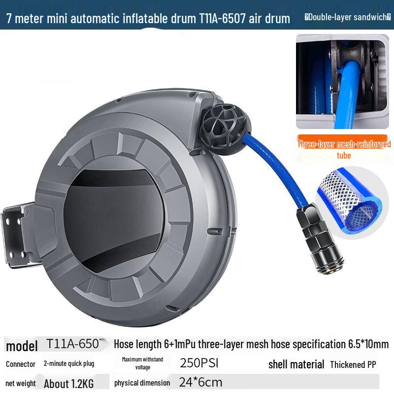 

Taiyouqian 7M Mini Automatic Air Hose Reel CN plug (adapter included)