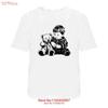 Baby With Teddy Cotton T Shirt Ta043686 Vintage Washed Stretched Comfortable Top For Everyday Wear Homme Versatile Slightly