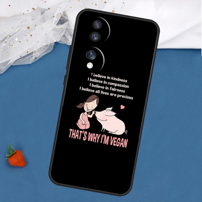 Love Vegan Animal Case For Honor Magic 7 5 6 Lite 8 Pro 200 400 50 70 90 X8c X8b X9a X9b X9c X9d Win RT Cover