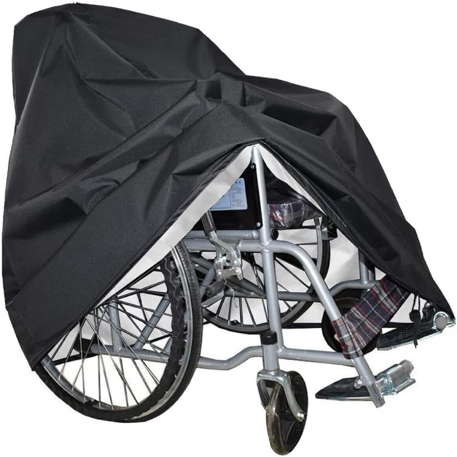 

Wheel Chair Cover Mobility Scooter Storage Protection Cover Oxford Heavy Duty Waterproof Outdoor Rain Cover with Elastic Band Resist Snow Rain чёрный
