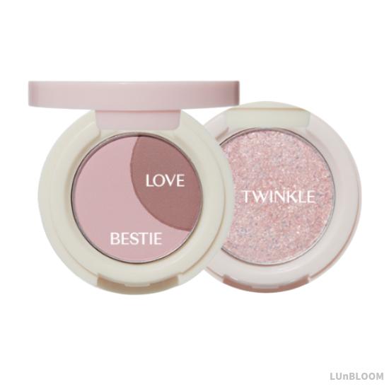 ETUDE Look At My Eyes Duo 4 г (2 цвета теней + 1 хайлайтер) (+Бесплатный подарок) 01 Bestie Love