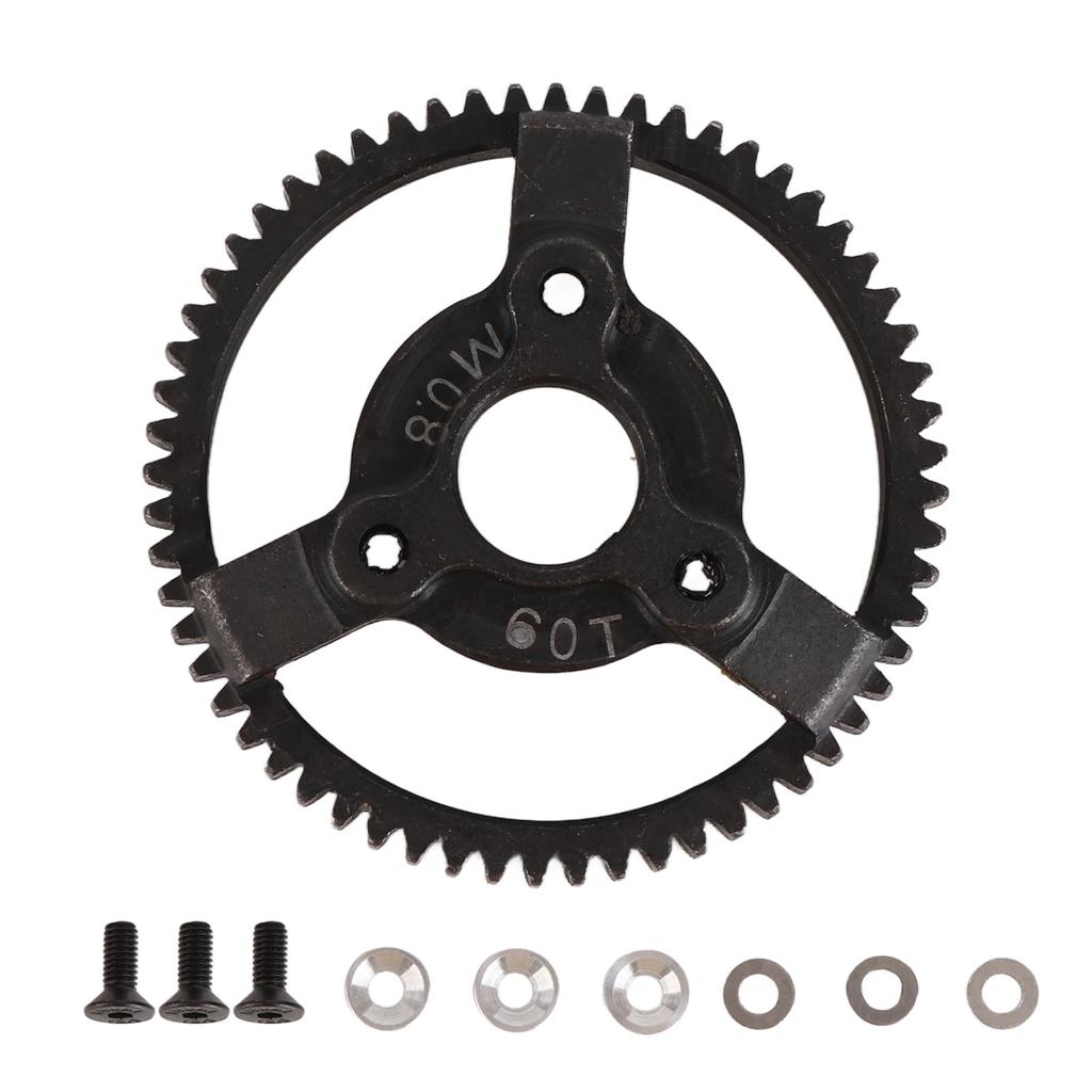 RC Car Steel Spur Gear 32P 0.8M Steel Spur Gear Replacement for Traxxas Slash 1 10 2WD 60T