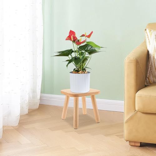 Pinyunxuan Small Wooden Chair, Children's Chair, Sensory Desk with Hand-Held Non-Slip Handle, Portable Square Bathroom Furniture Decoration, Size: 24c