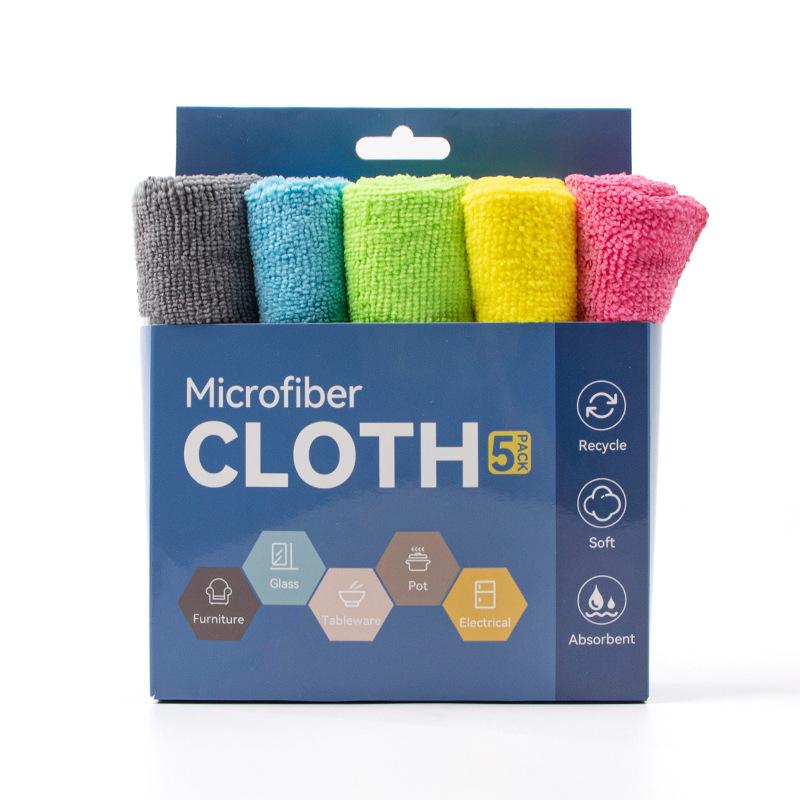 Multi-Purpose Absorbent Cleaning Cloth - Dish, Appliance, and Car Wash Towel with Scouring Pad