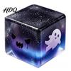 Glitzer Stressbälle Halloween Geist Würfel Sensorisches Spielzeug Angstlinderung Quetschspielzeug Langsam aufsteigend Kneten für Kinder Erwachsene