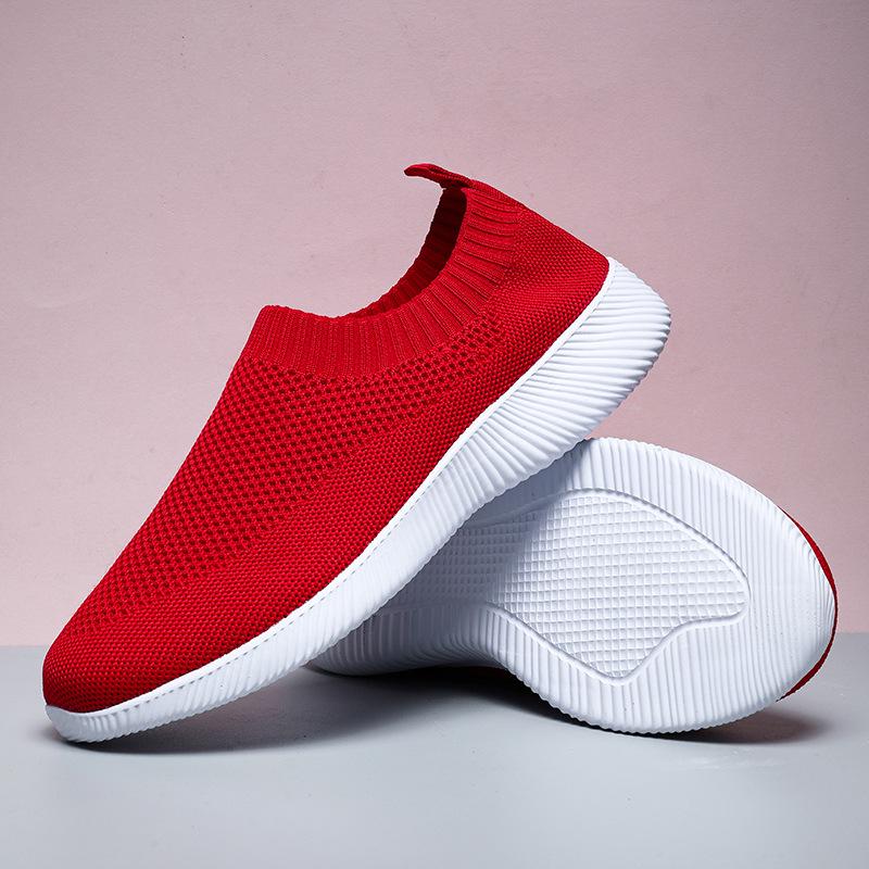 

Жіночі slip-on кросівки-шкарпетки Flyknit, легкі та повсякденні, розміри 35-43 (Модель 2025 року) 42 червоний