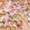 50PCS Cute Mushroom Stickers: Waterproof DIY Decals for Notebooks & Luggage