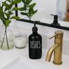 Black White Hand Soap Dish Soap Dispenser with Pump Soap Bottle for Farmhouse Kitchen Counter Bathroom Decor Organization 500ml