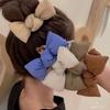 Padded Fluffy Ribbon Winter Hair Bow Hair Tie