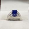 Blue Sapphire Emerald Cut Gemstone With 925 Sterling Silver Ring For Men's #B735 JL375692813193