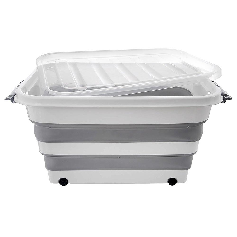 KEMP 30L Foldable Storage Container On Wheels