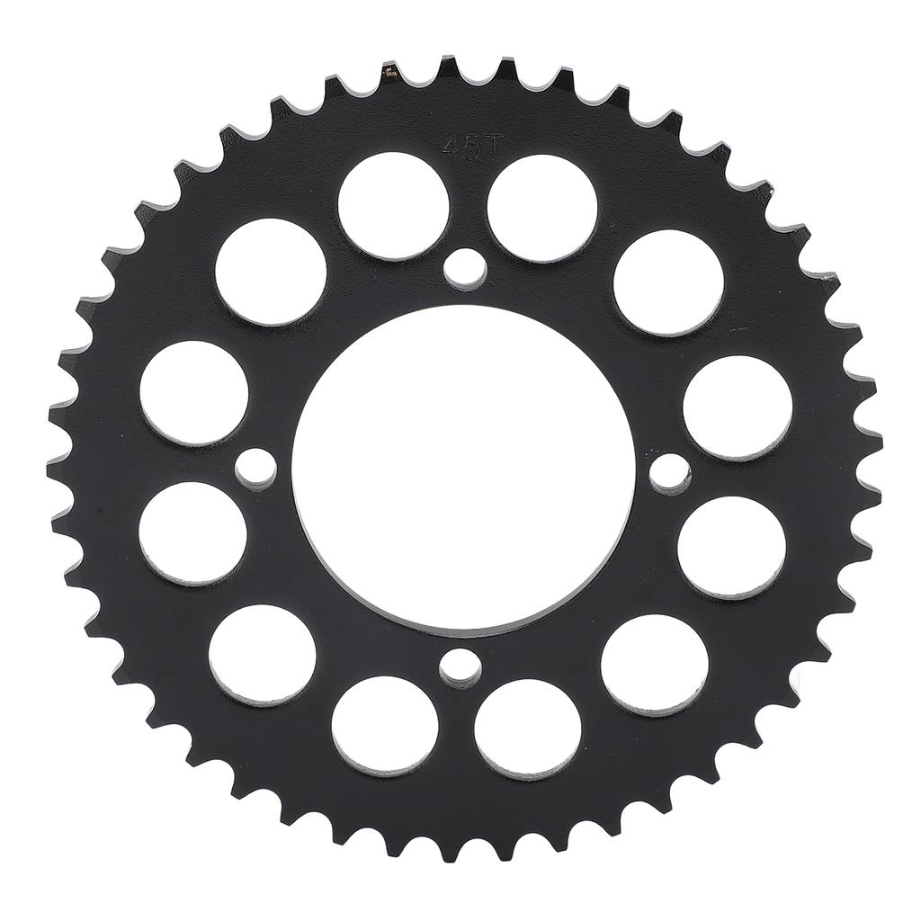 420 45T Motorcycle Rear Sprocket Steel Black 12 Round Holes Chain Sprocket Cog for Karts ATV
