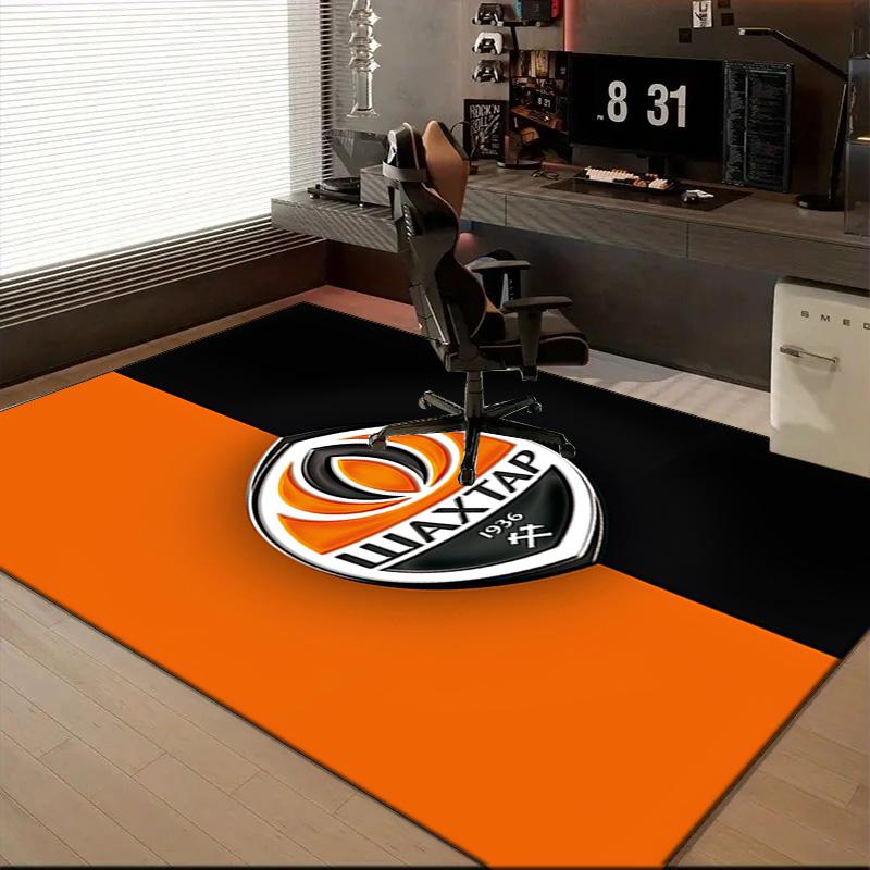 Shakhtar Donetsk Crest Design Rug Office Floor Mat - Machine Washable for Bedroom, Bedroom, Livingroom, Room Decor Fan Gifts Christmas
