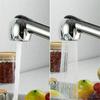 Mixer Stream Sprayer Head Silver Hot Cold Tap Solid Brass Kitchen Faucet Single Hole Pull Out Spout Kitchen Sink Mixer Tap