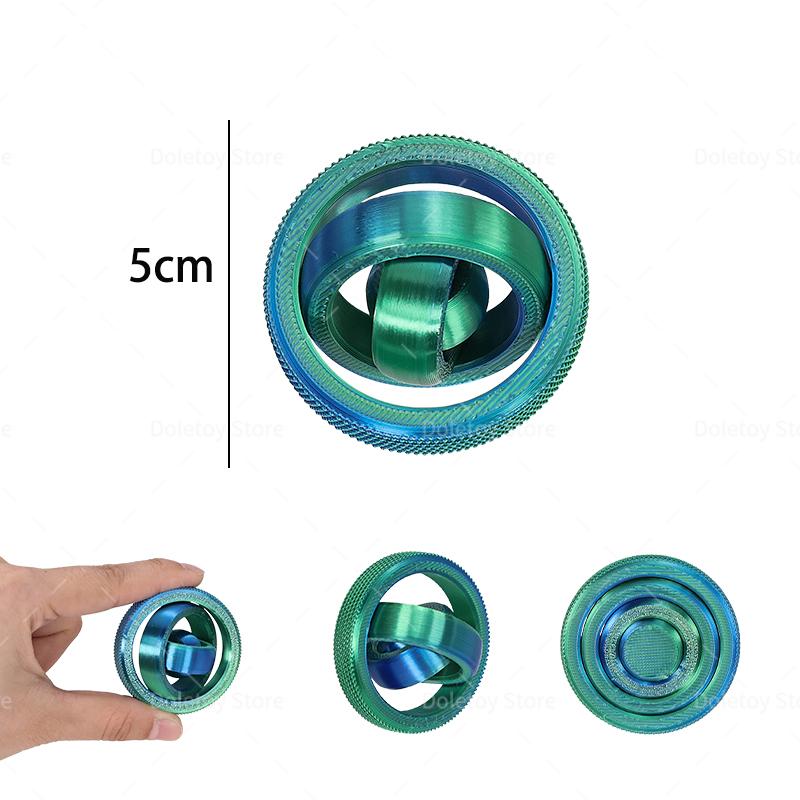 Hot 3D Fidget Spinner Rotating Ball Toy Creative Fingertip Gyroscope Gravity Rotation Anxiety Relief Novelty Decompression Toy